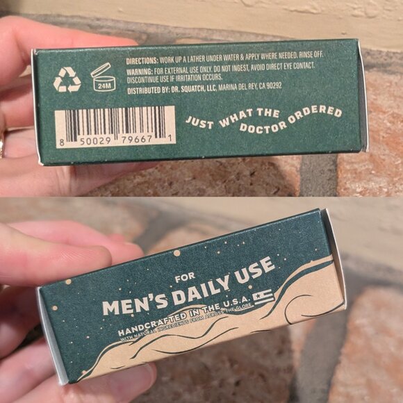 Dr. Squatch Snowy Pine Tar Limited Edition Soap Bar 5 oz – Medium Grit - Picture 6 of 6